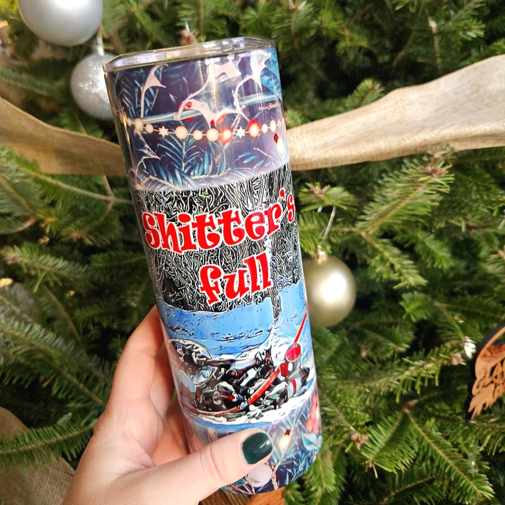 Christmas Vacation Movie Quote Tumbler Shitter’s Full Clark Griswold Holiday Cup